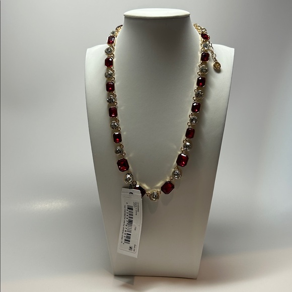 Anne Klein Burgundy and Gold Necklace - Picture 9 of 9